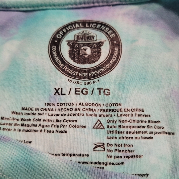 "Only You Can Prevent Wildfires" Tie-Dye Cropped t-sh - Picture 7 of 7